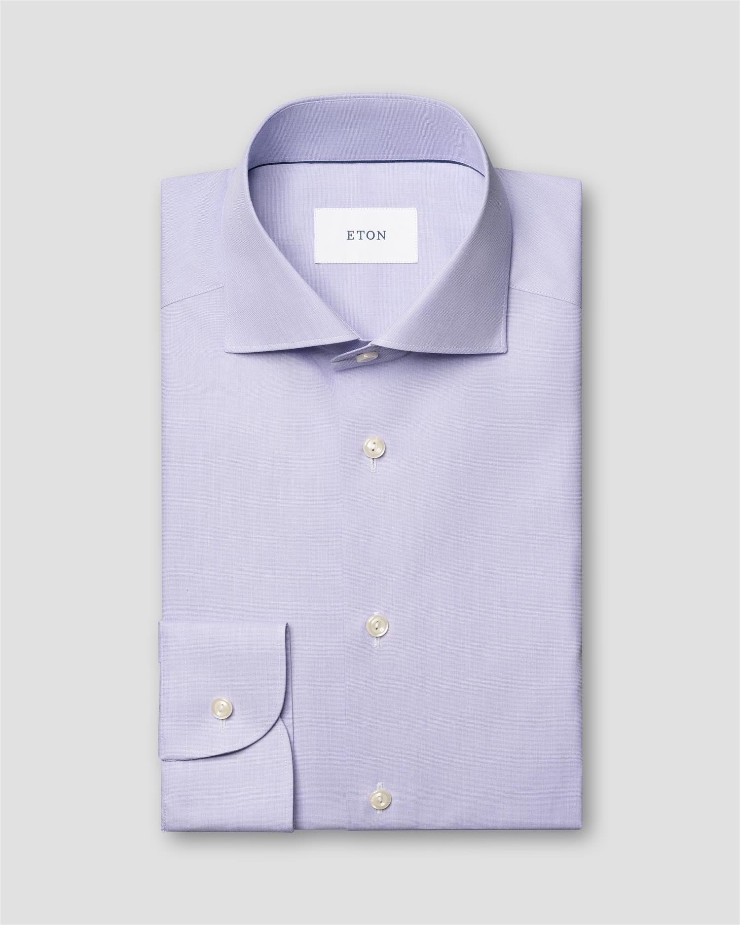 Light purple End on End Breeze Poplin Shirt Slimfit
