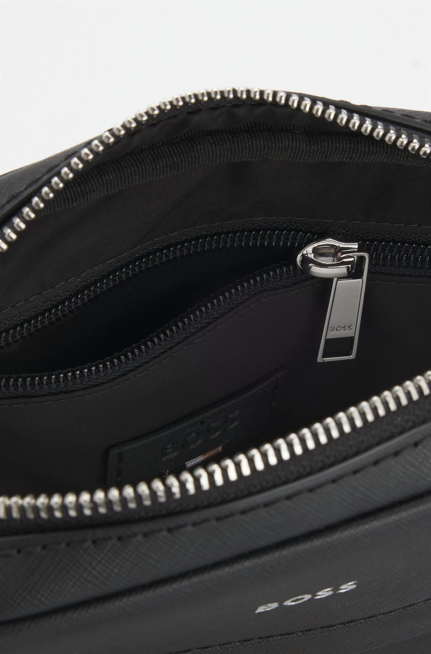 Zair Recycled Leather Reporter Bag