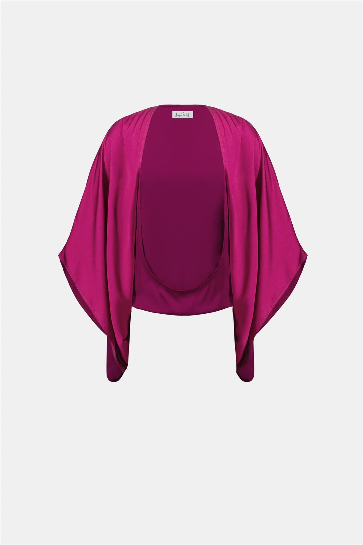 Satin Dolman Sleeve Cover-Up Deep Magenta