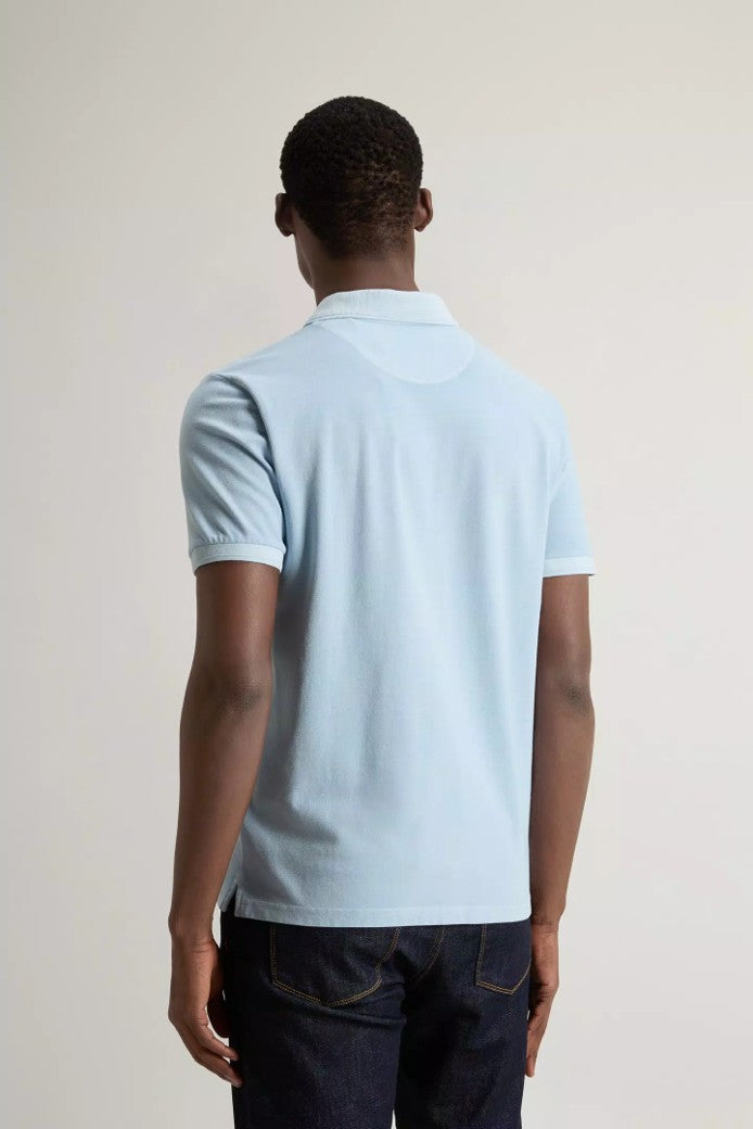 Mackinack Polo in Stretch Cotton Piquet Flask