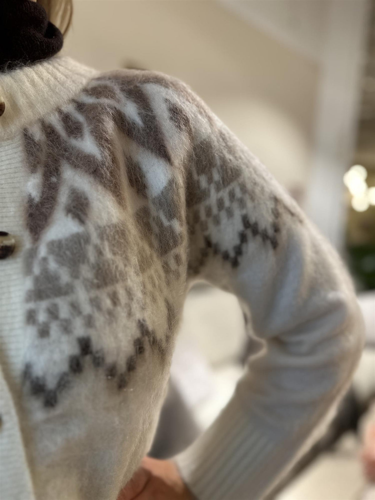 Ice Mohair Cardigan Offwhite