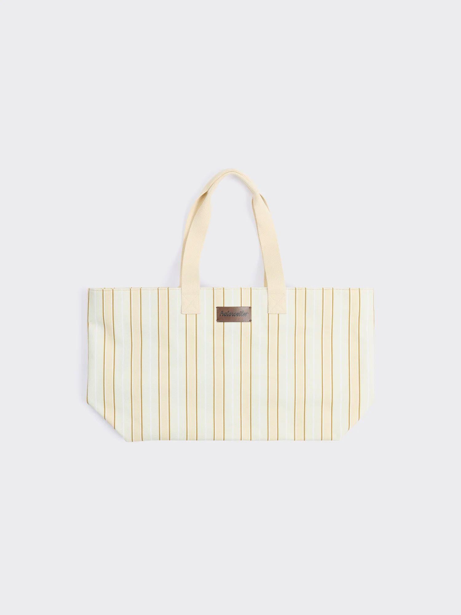 Bang Stripe Tote Bag Lt Yellow Stripe