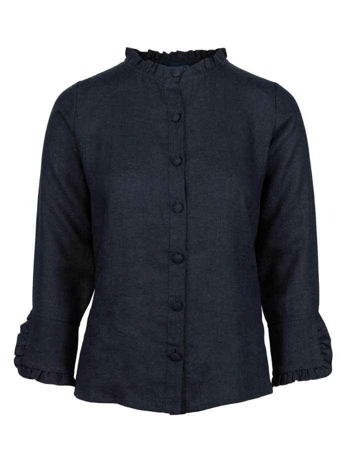 Clarion linen shirt-navy