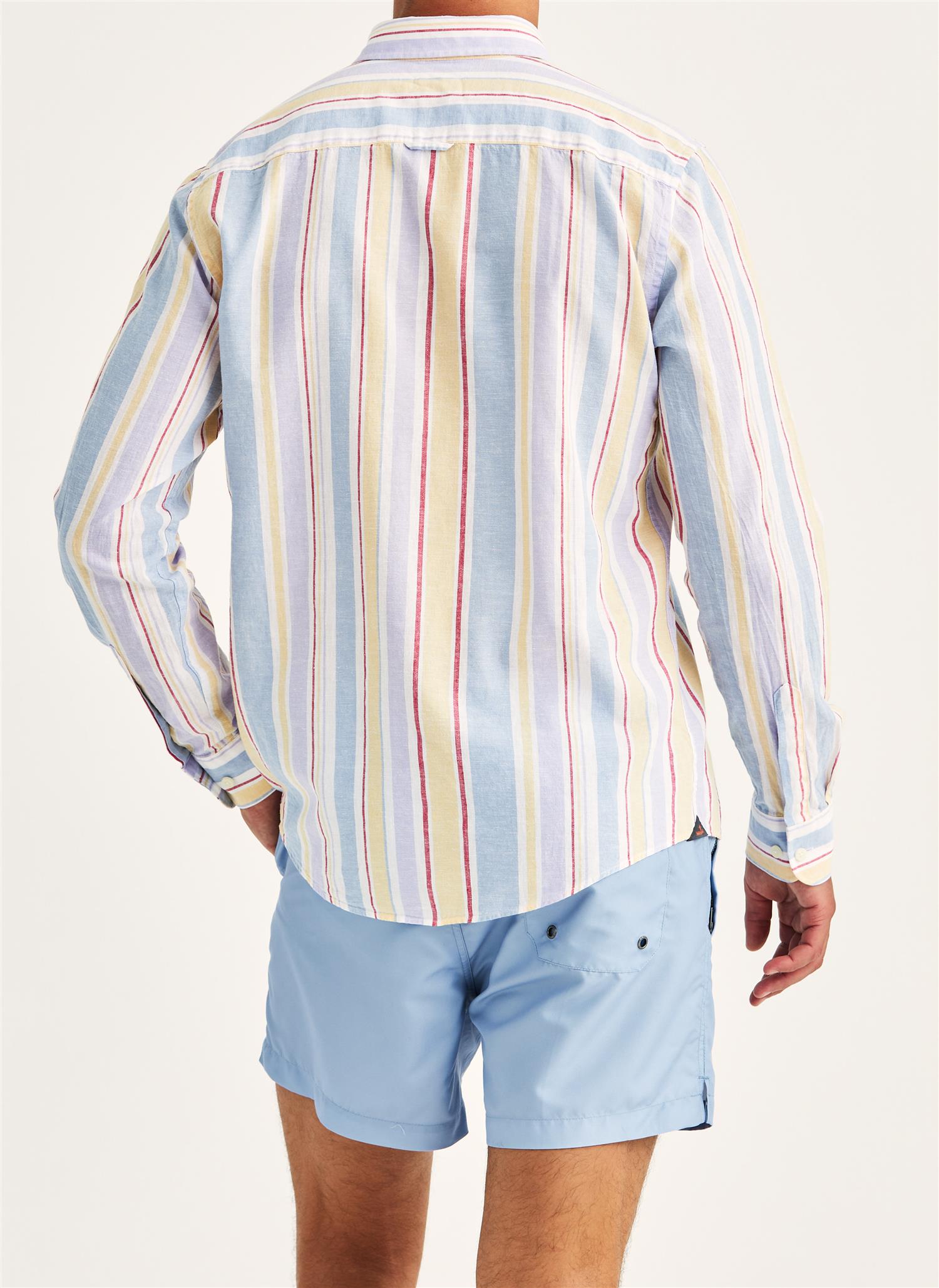 Happy Linen Stripe Shirt Classic Purple