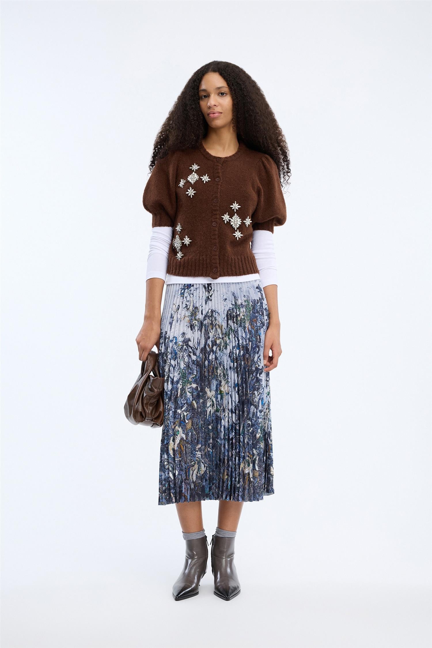 Charming Skirt Print Grey