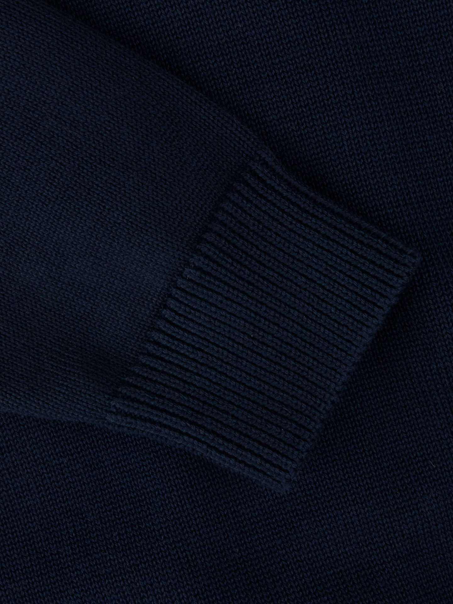 Cardigan Knitted Zip Organic Cotton Navy