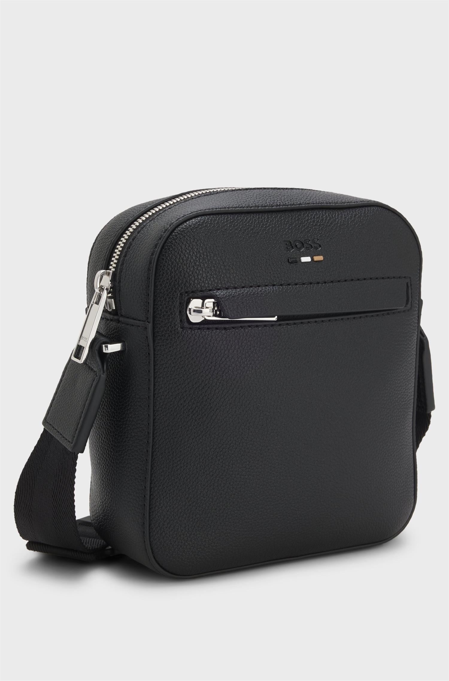 Ray S Zip Grained Faux Leather Reporter Bag