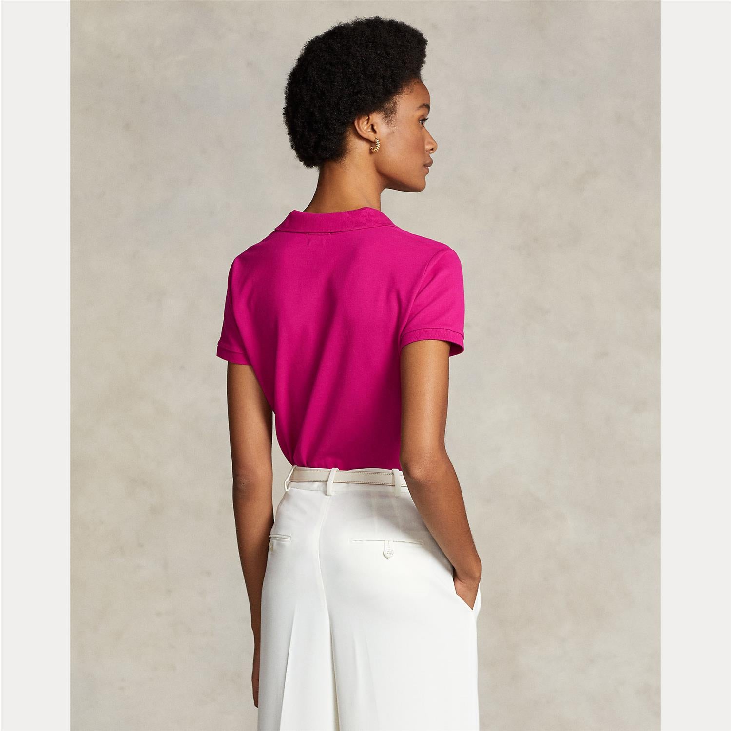 Julie Polo-Slim-Short Sleeve-Polo Shirt Pink