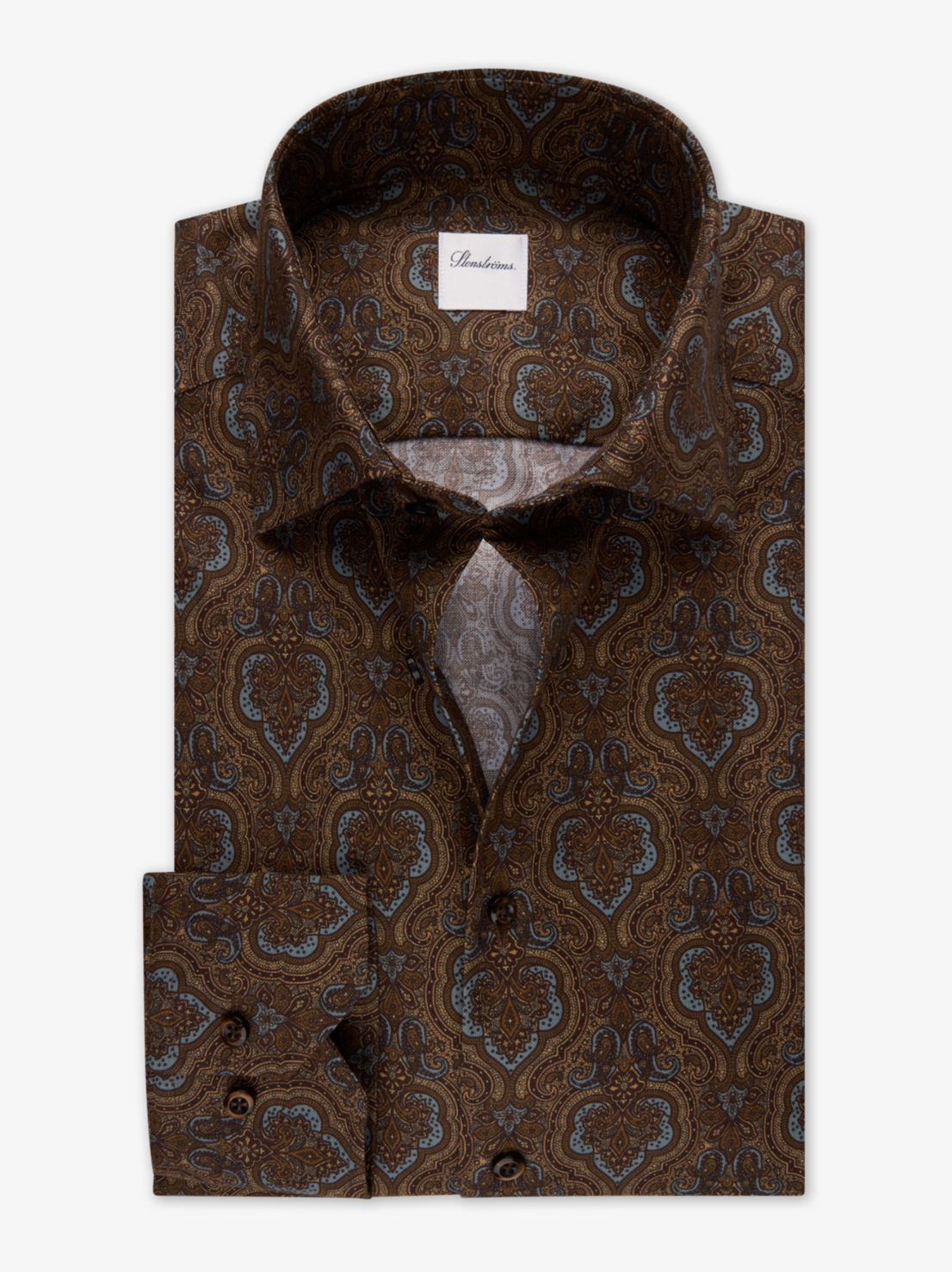 Brown pattern Slimline Shirt