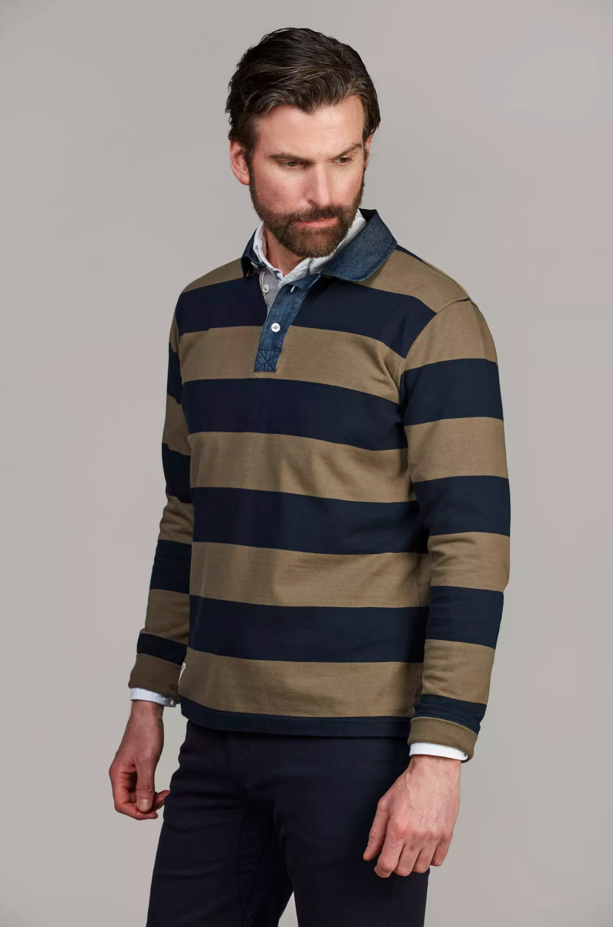 YD Stripe Rugger Olive Green