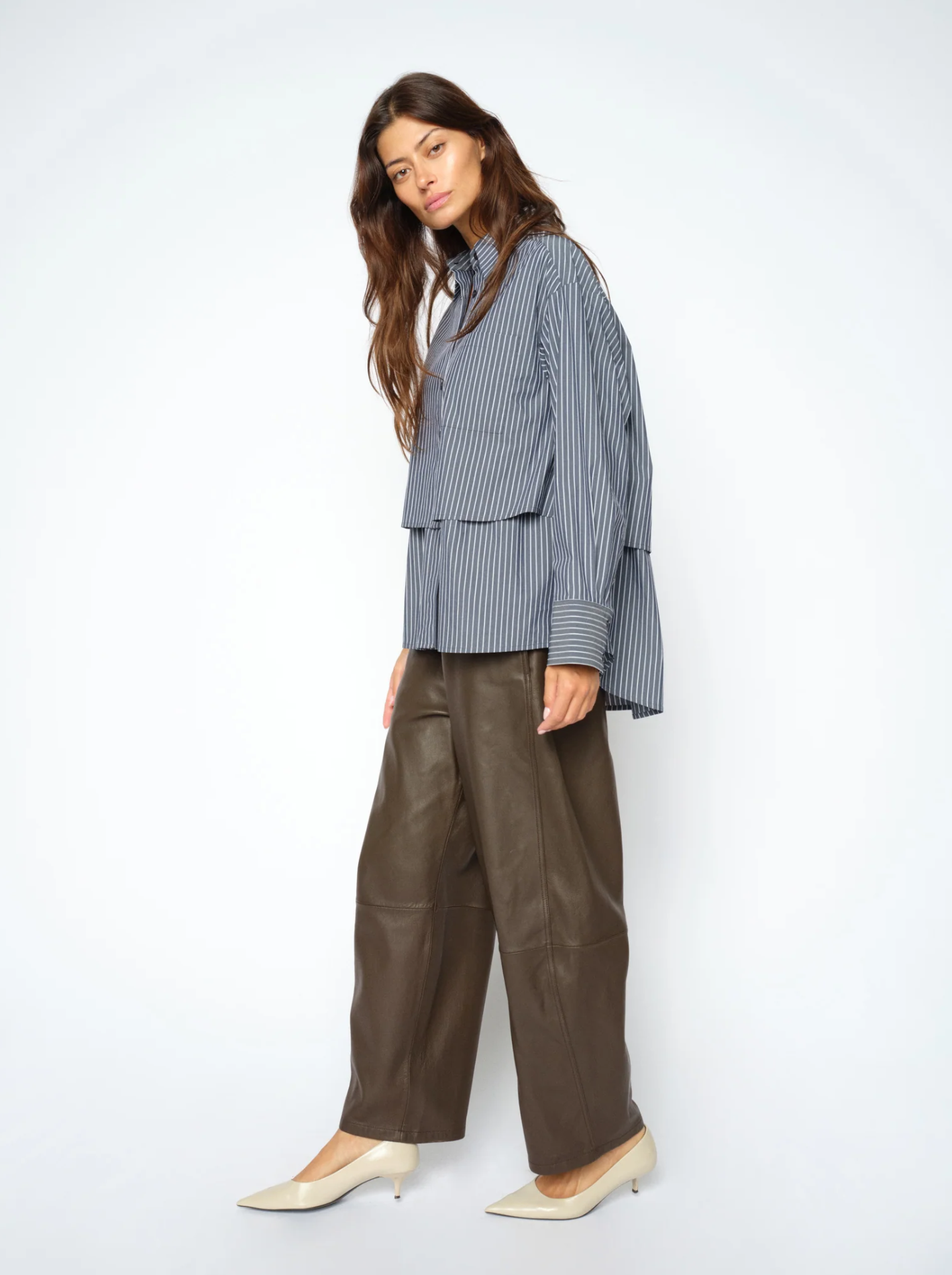 Mmbarrel Leather Pant Delicioso