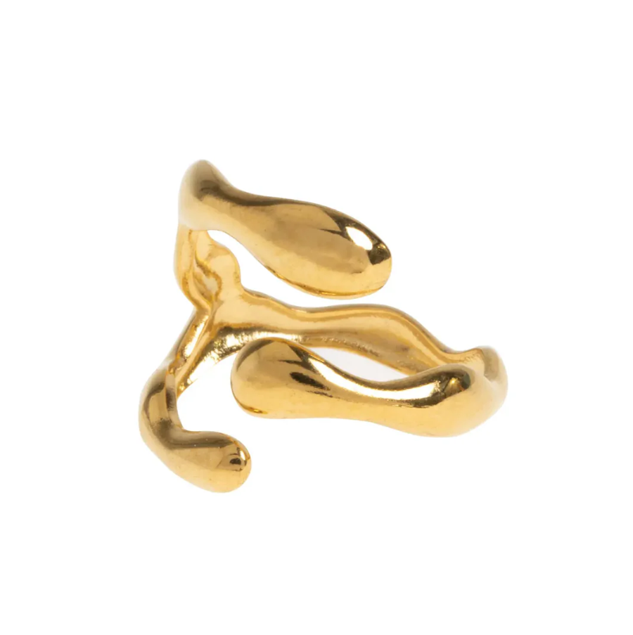 Clara - Claw Ring Stainless Steel gold