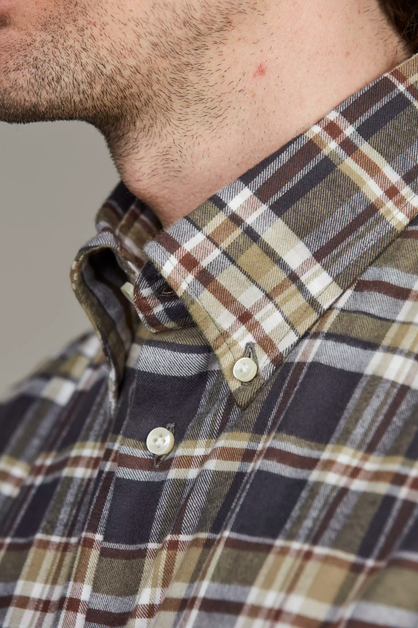 Twill Flanel Shirt Green