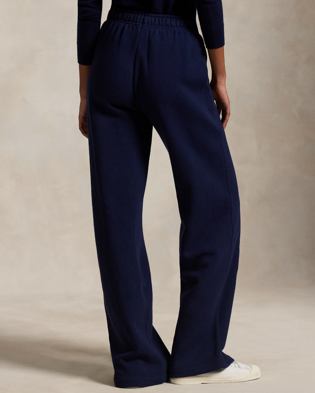 Drawstring Wide-leg Tracksuit Bottoms Navy
