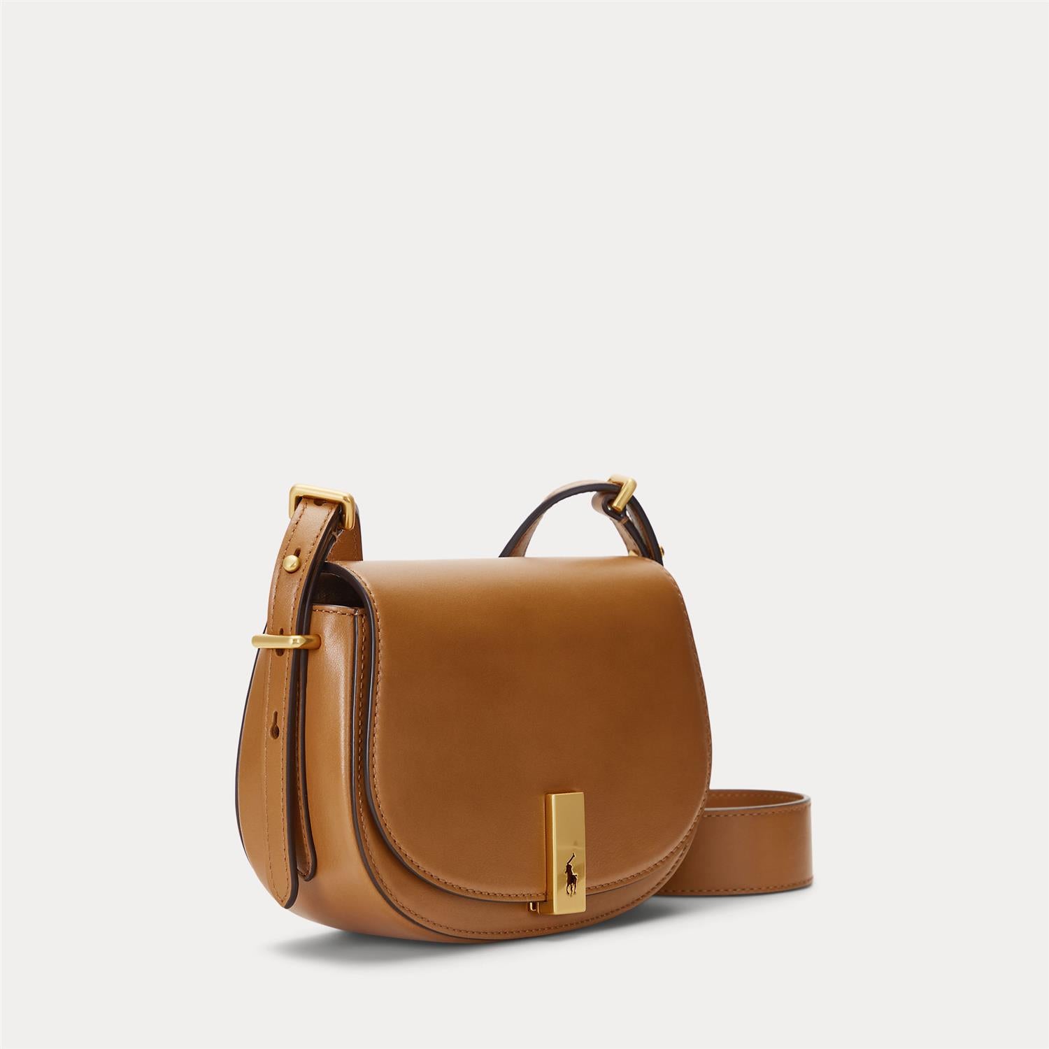 Polo ID Calfskin Mini Saddle Bag - Tan