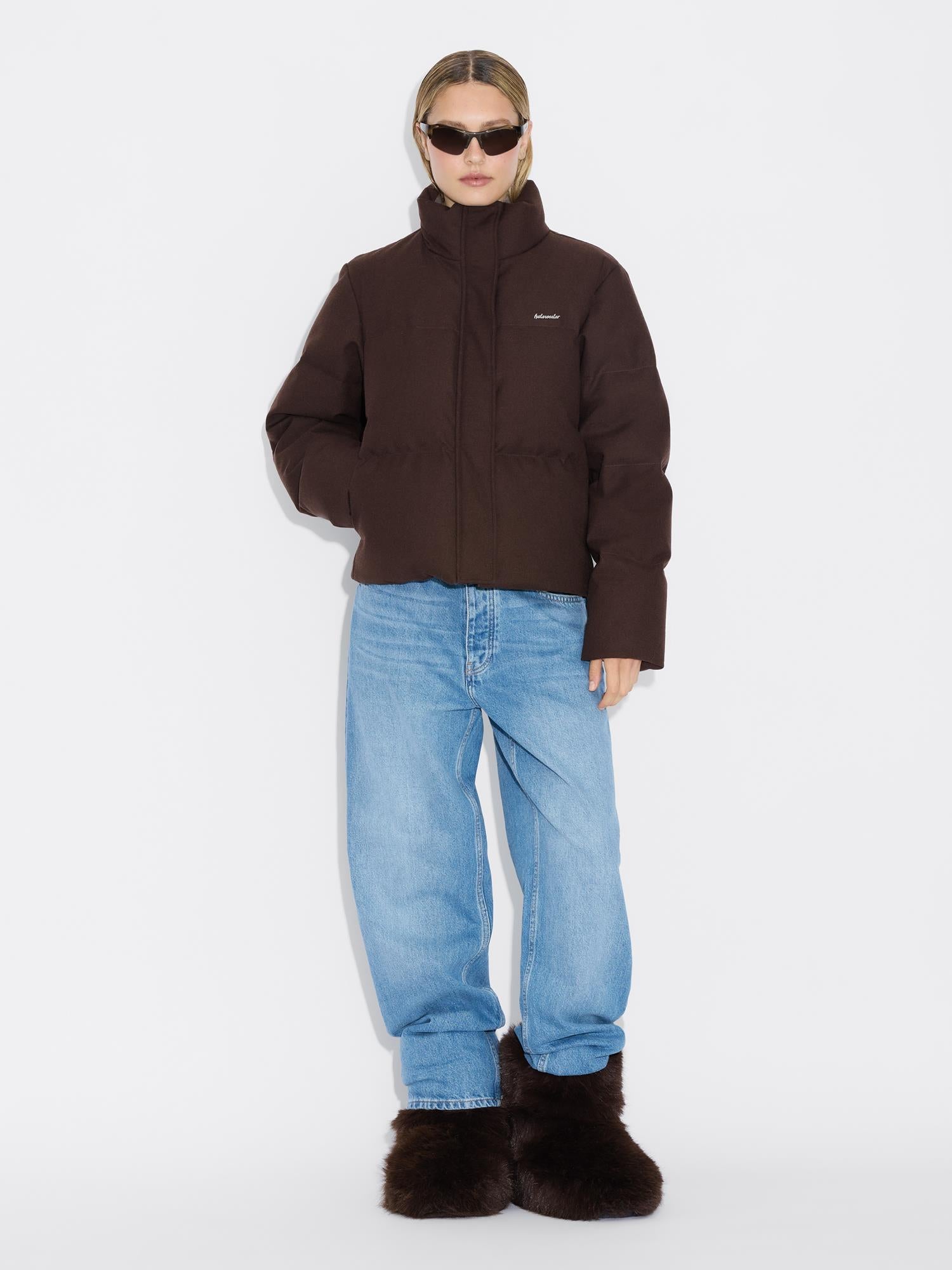 W Tech Wool Down Jacket Dk Brown