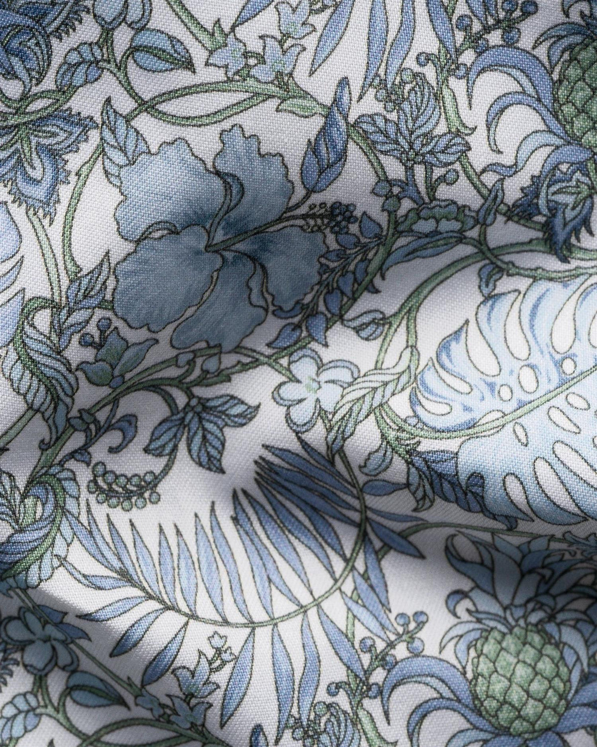 Mid green Floral Signature Twill Contemporary Shirt