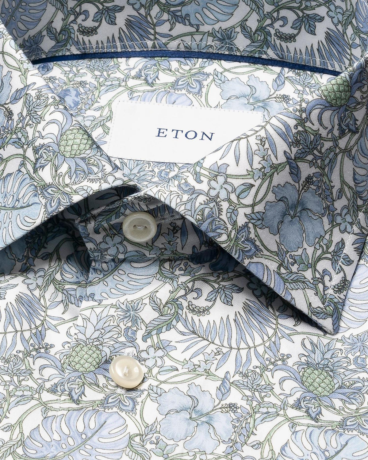 Mid green Floral Signature Twill Contemporary Shirt
