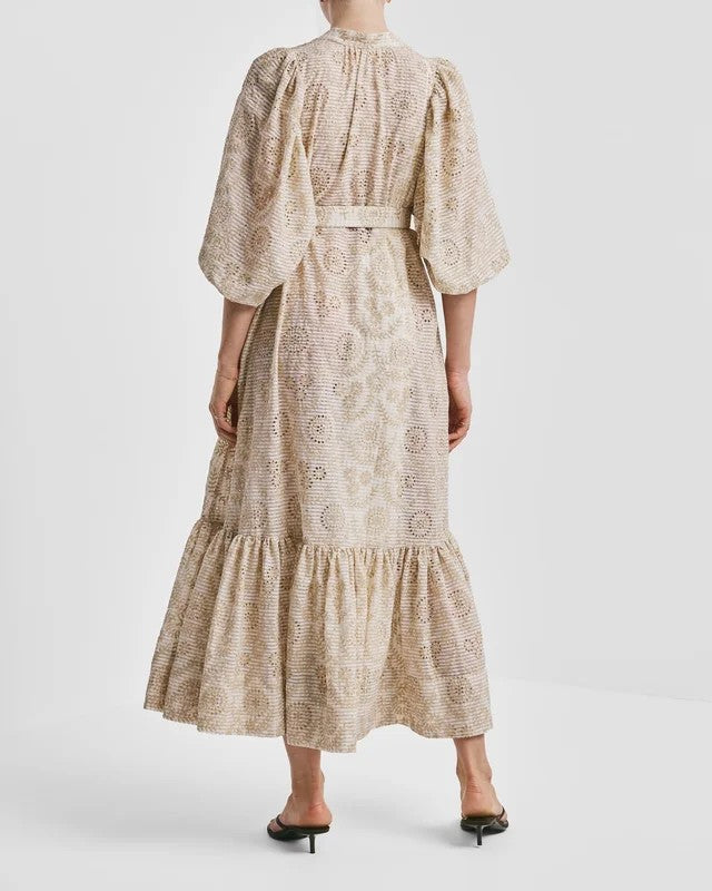 Checks Belt Dress Khaki