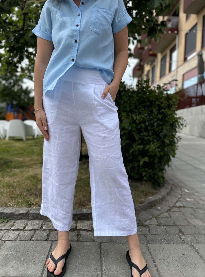 Any linen pant White