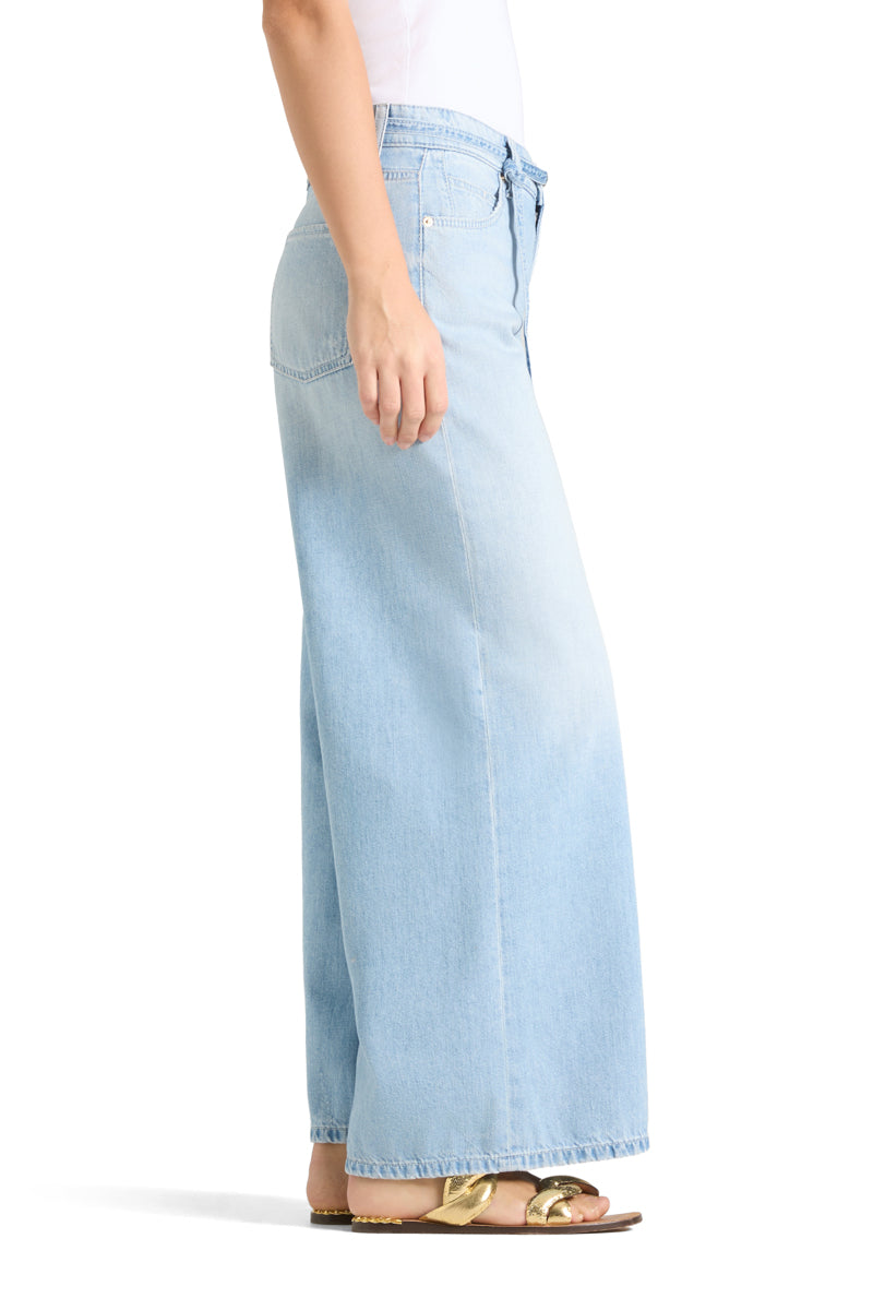 Palazzo Cropped Blue Mirage