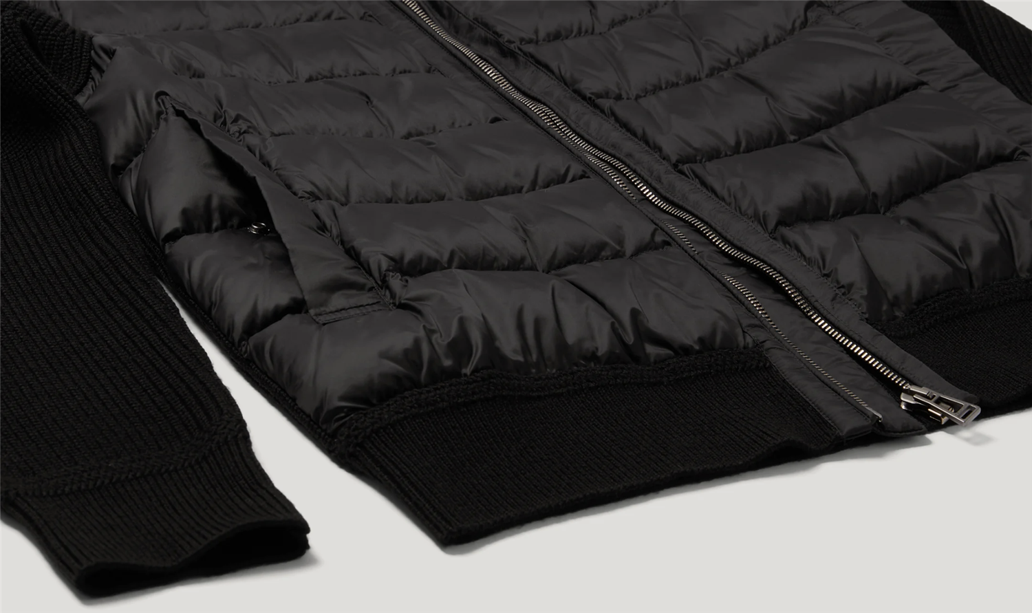 Compound Cardigan Down Black