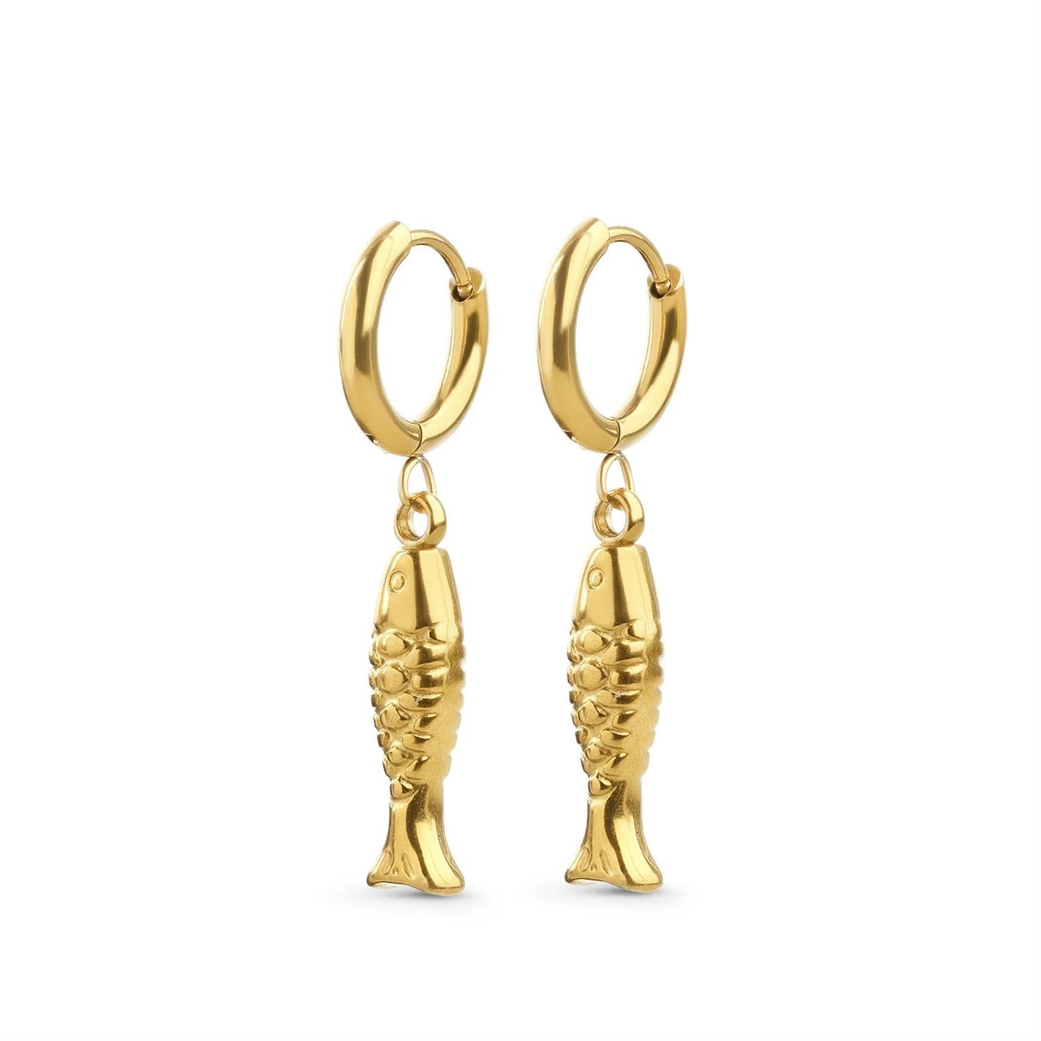 Erna Fish hoops earrings
