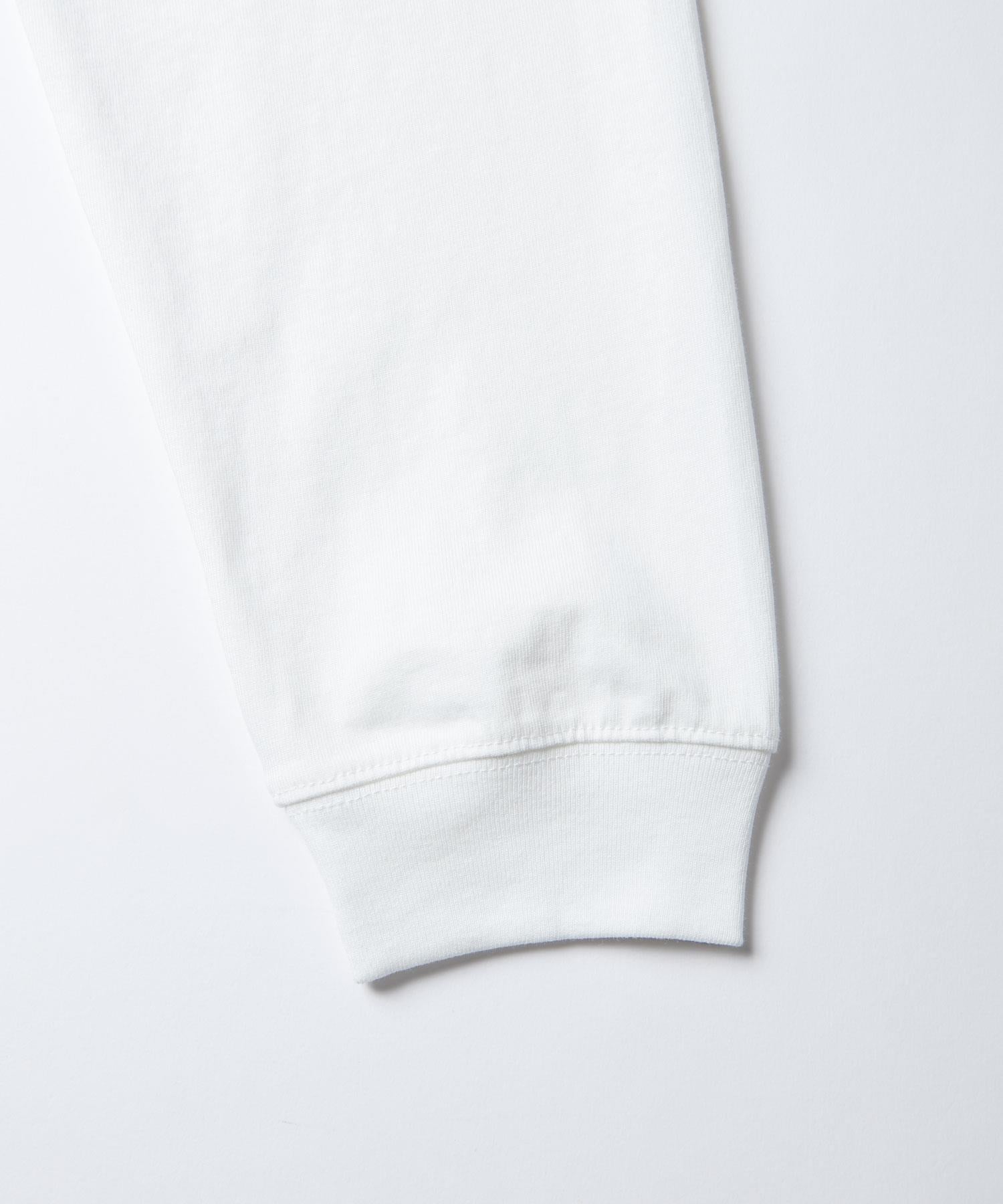 Thumbprint LS tee white