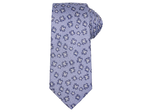 Silkeslips med blomster Blå