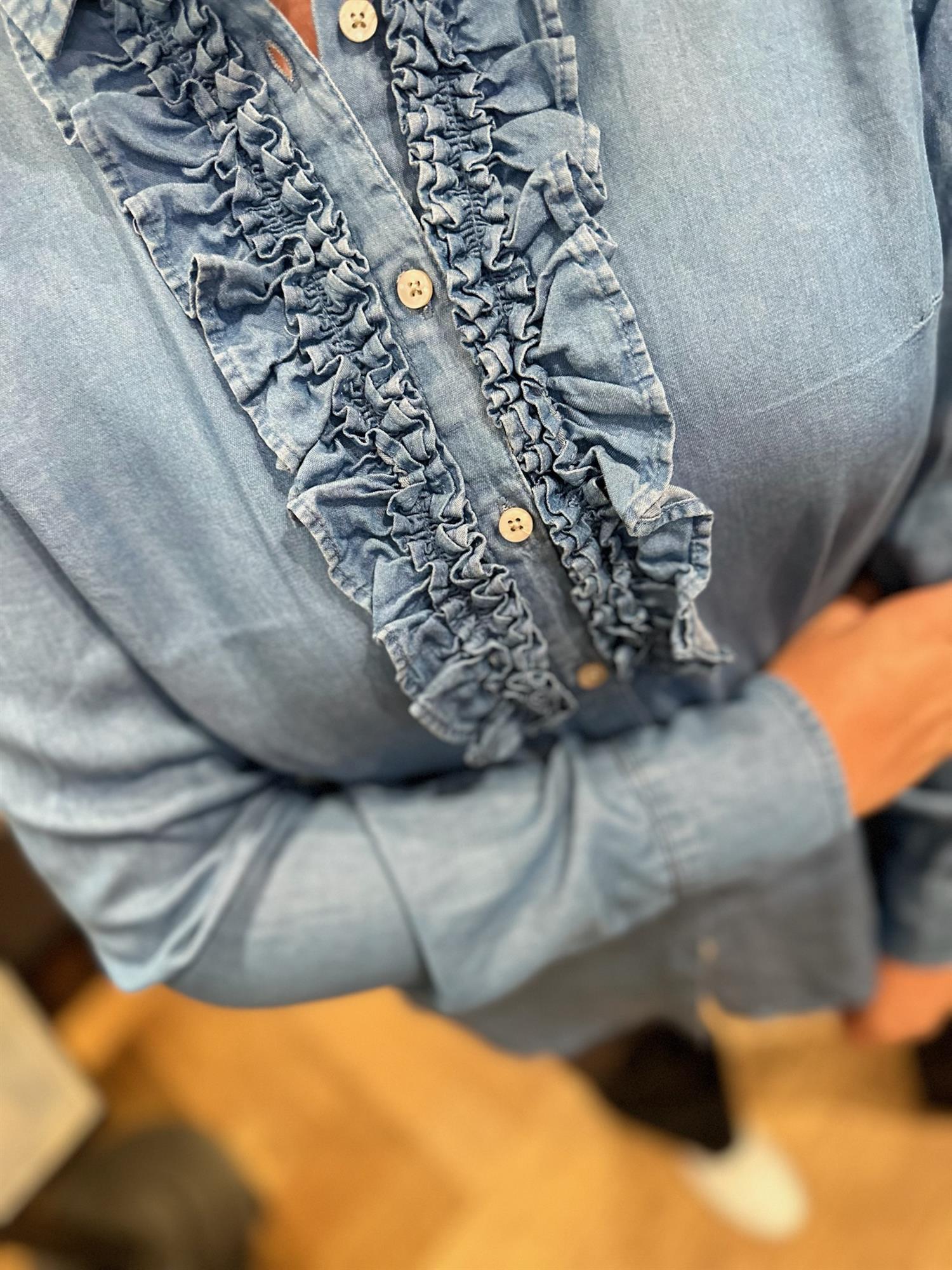 Gina Tencel Blouse Indigo