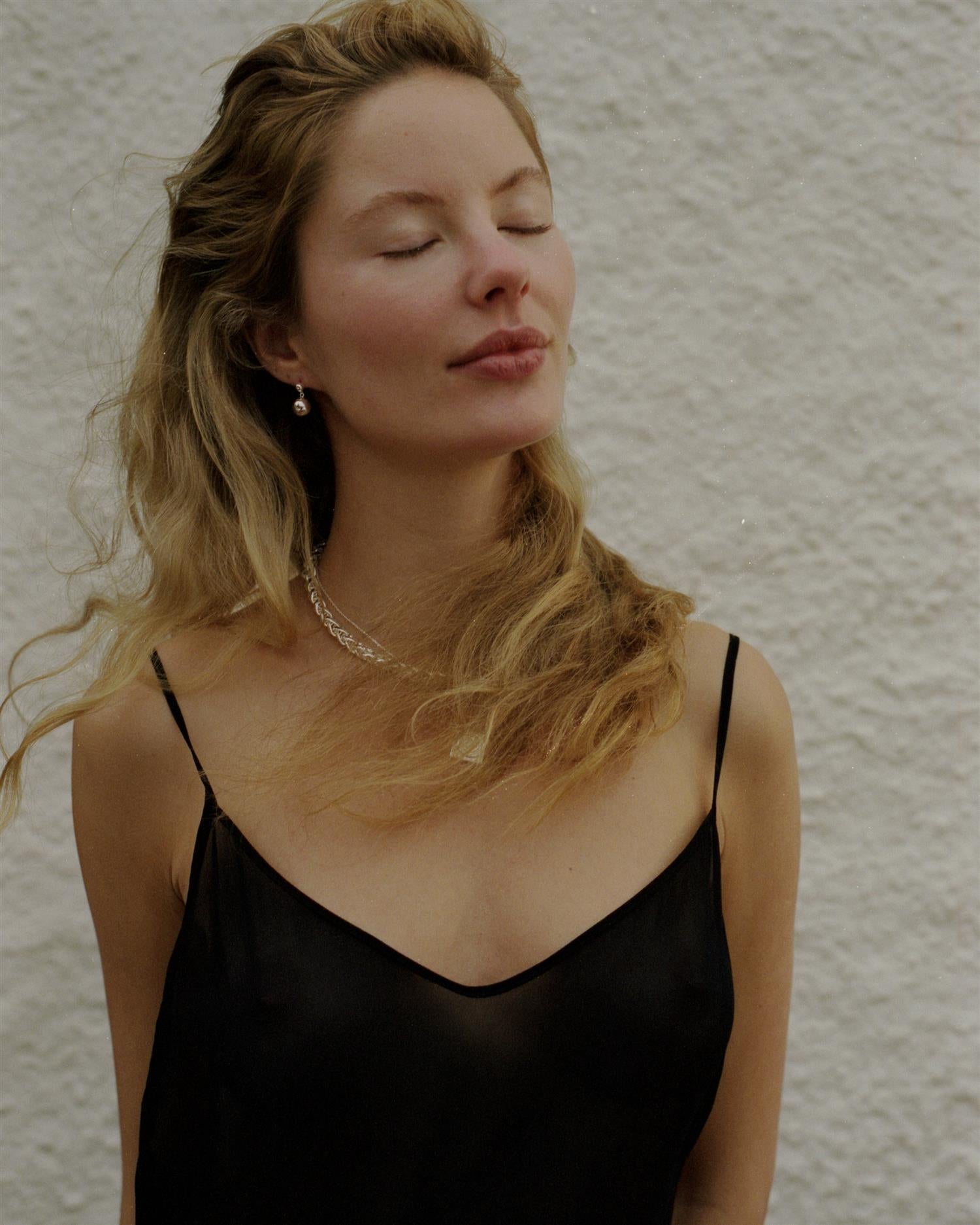 Drop of Silver Earring-silver