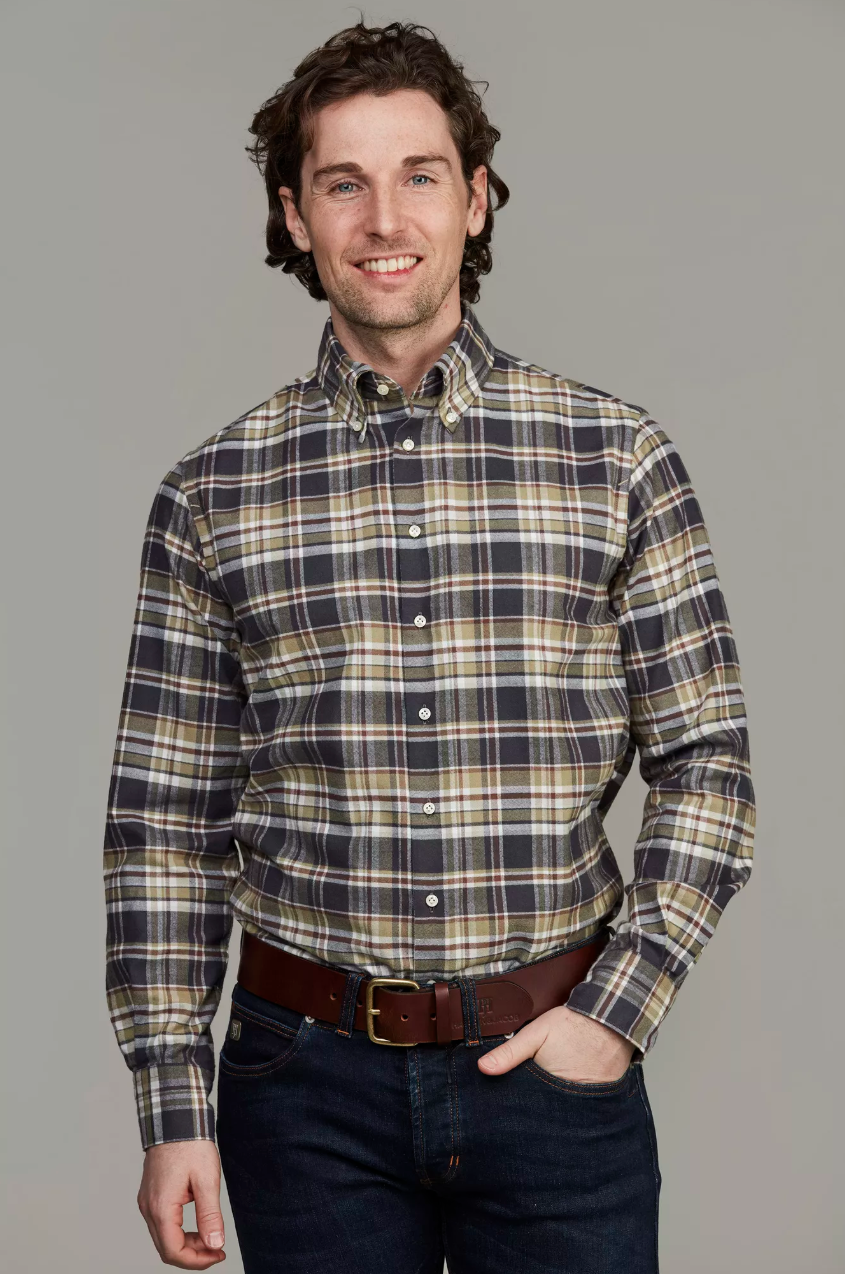 Twill Flanel Shirt Green