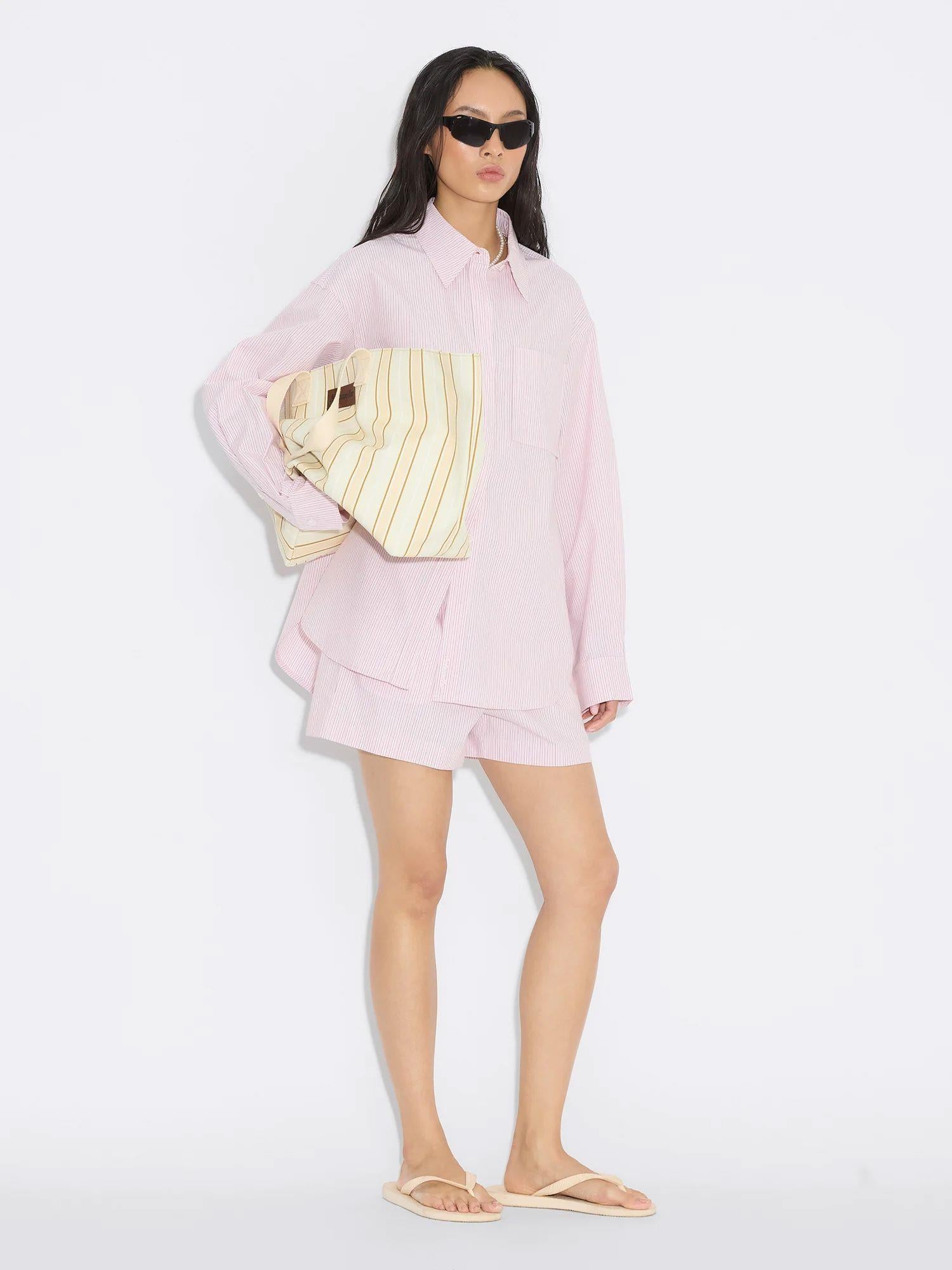 Bang Stripe Tote Bag Lt Yellow Stripe