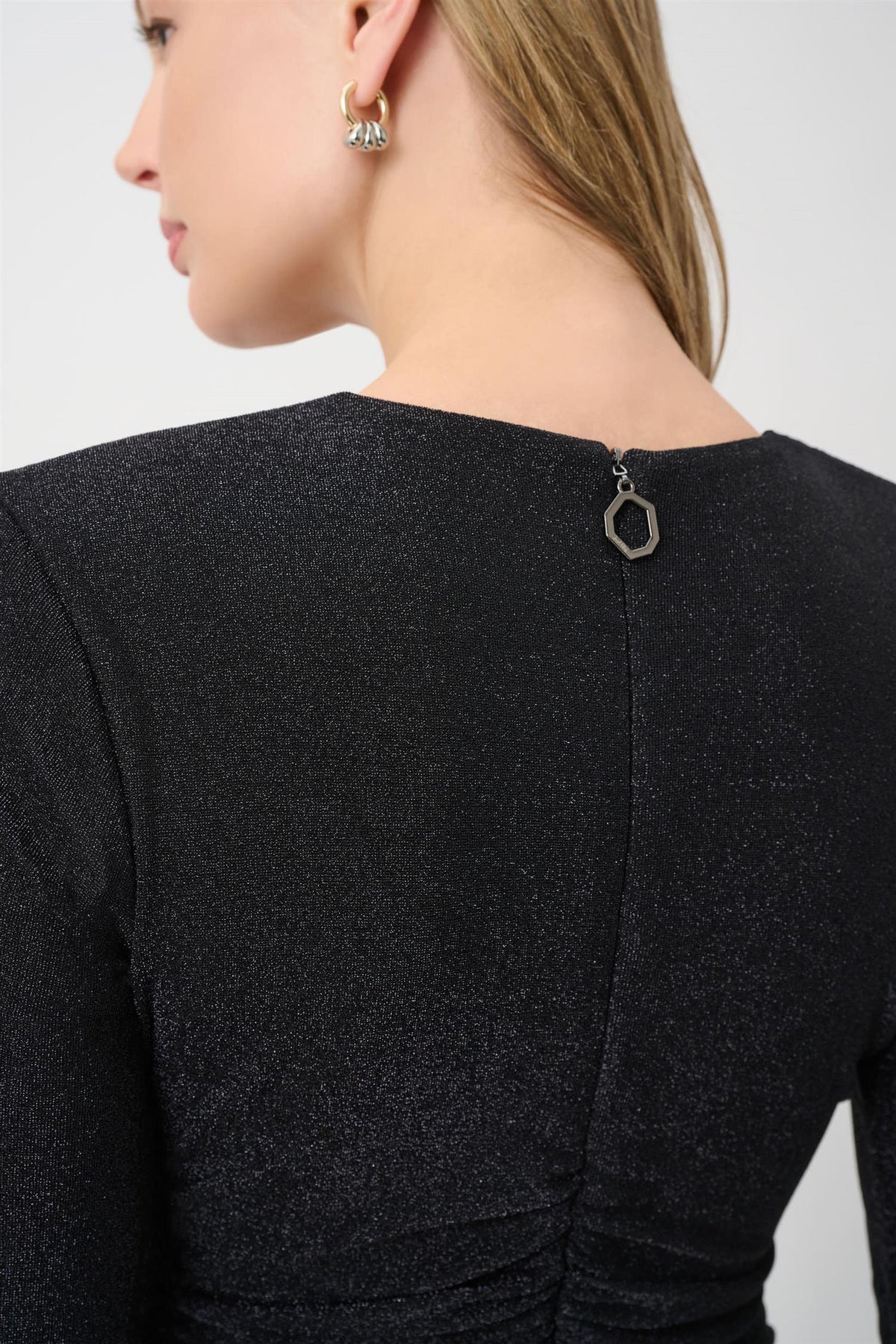 Sparkle Knit Sheath Dress Black