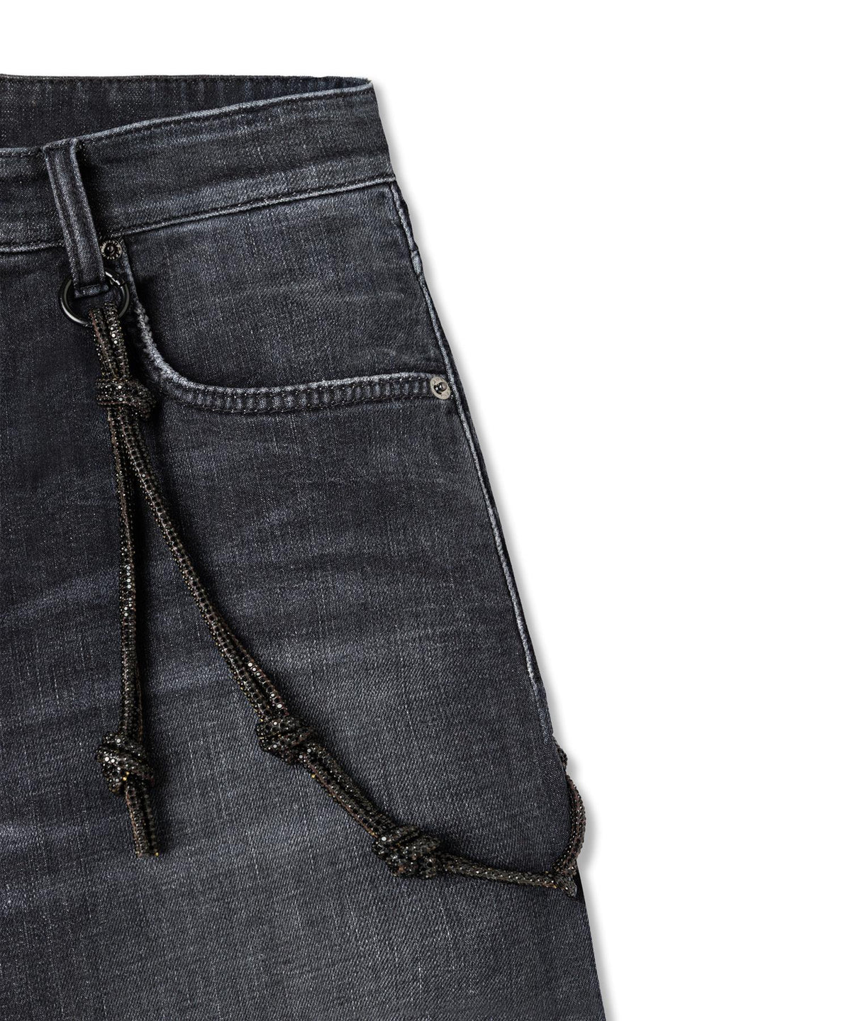 Baggy W/Strass Dark Cosy Midblack 30"