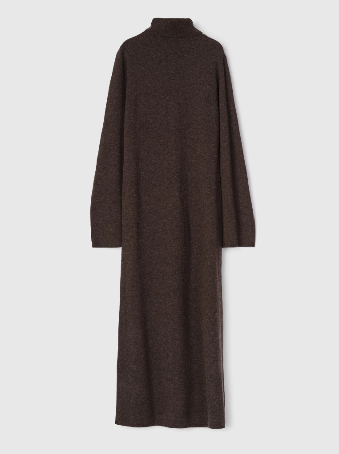 Turtleneck Toulon Maxi Dress Coffee