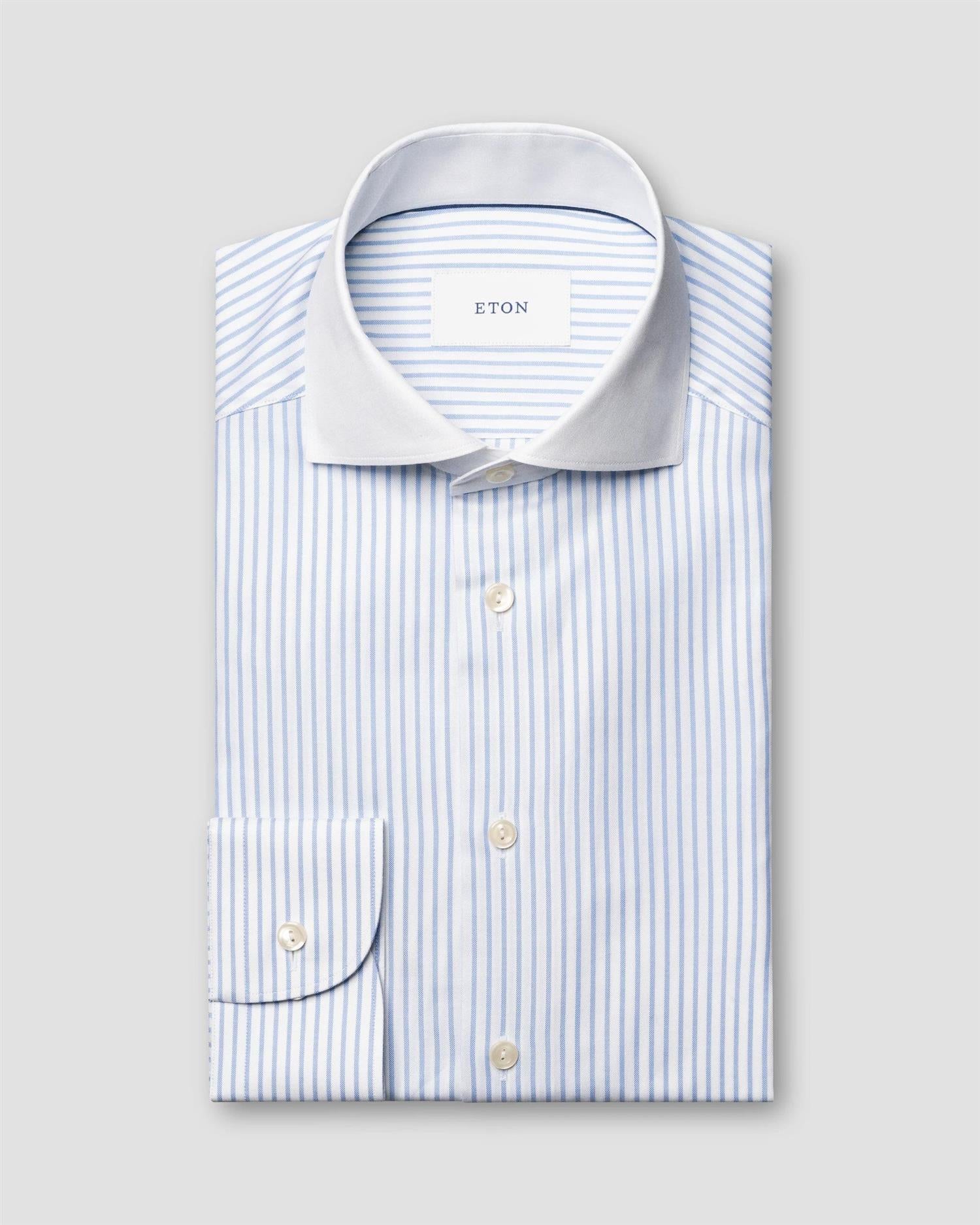 Light blue Striped Signature Slimfit Oxford Shirt