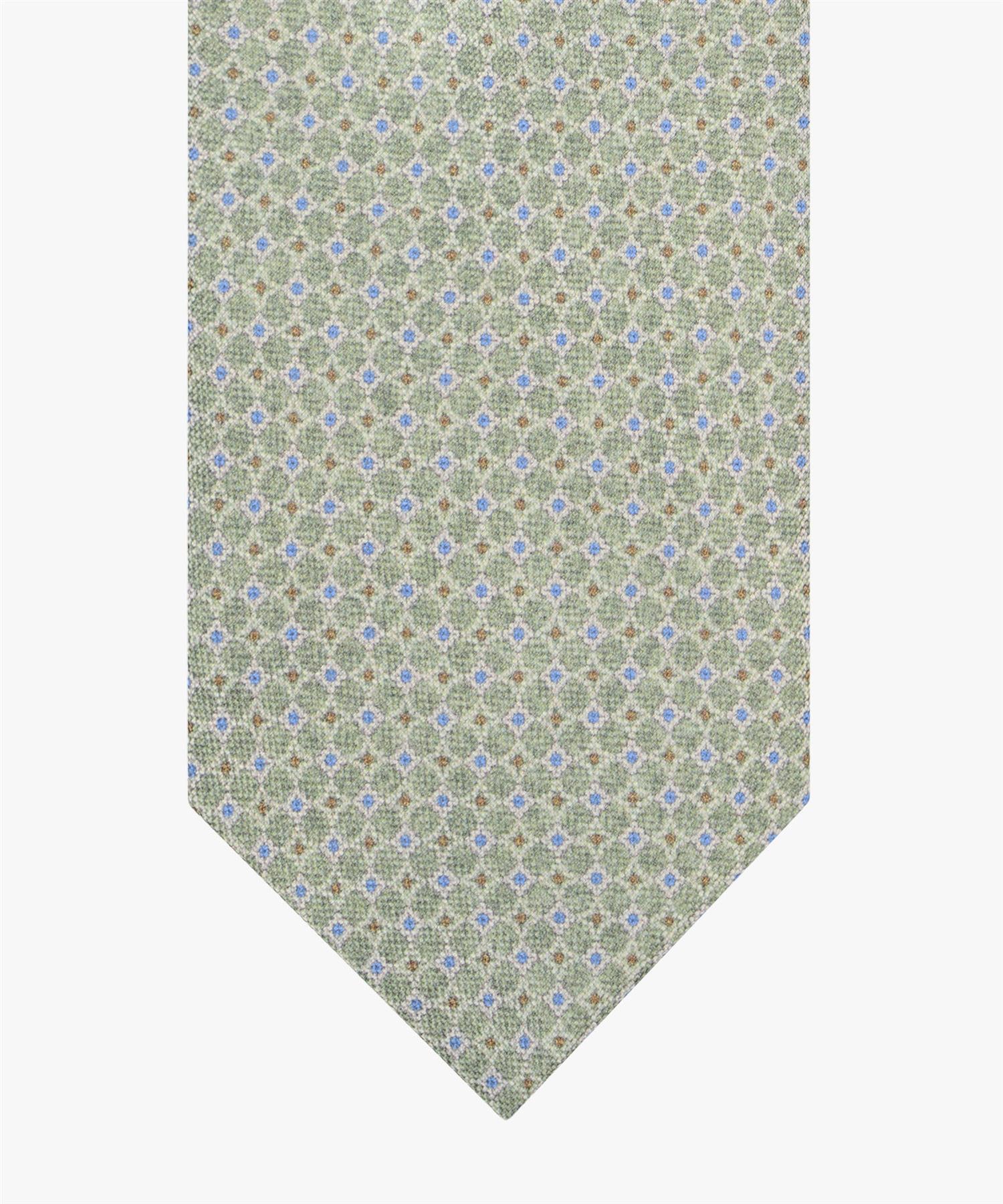 Tie Silk Print Motif Green