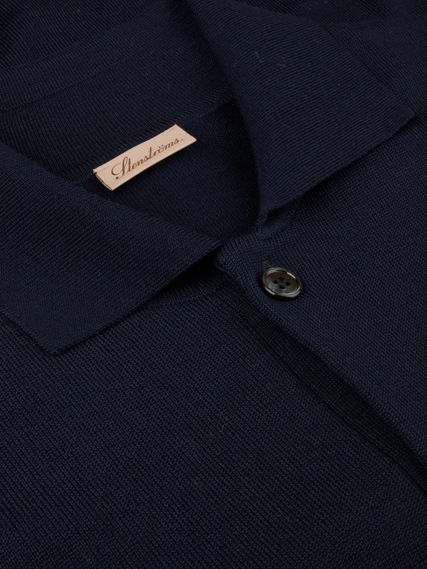 Navy Merino Wool Cardigan