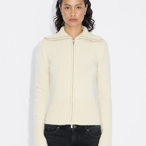 Line Wool Cardigan 25-04 Ecru