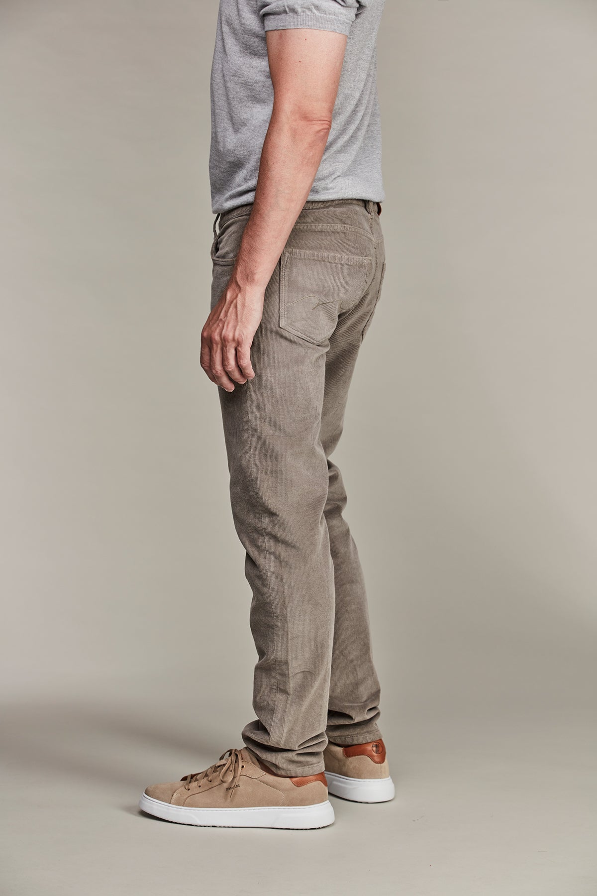 5 Pkt Velvy Cord Stretch Bolt Grey