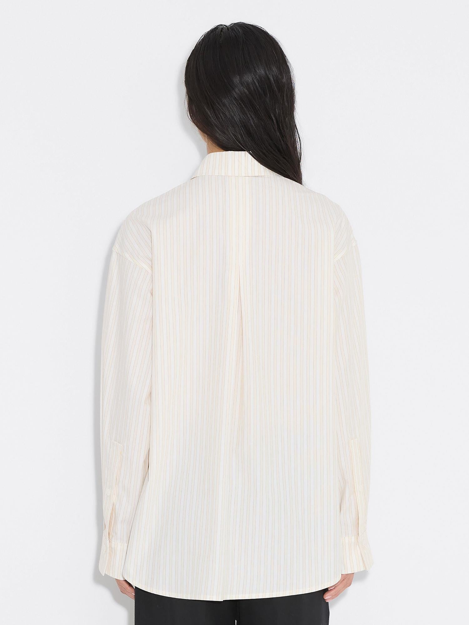 Loose Stripe Shirt Ecru Stripe