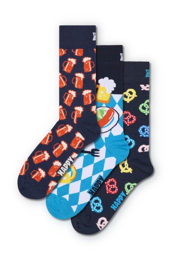 3-Pack Beer Glass Socks Gift Set 41-46