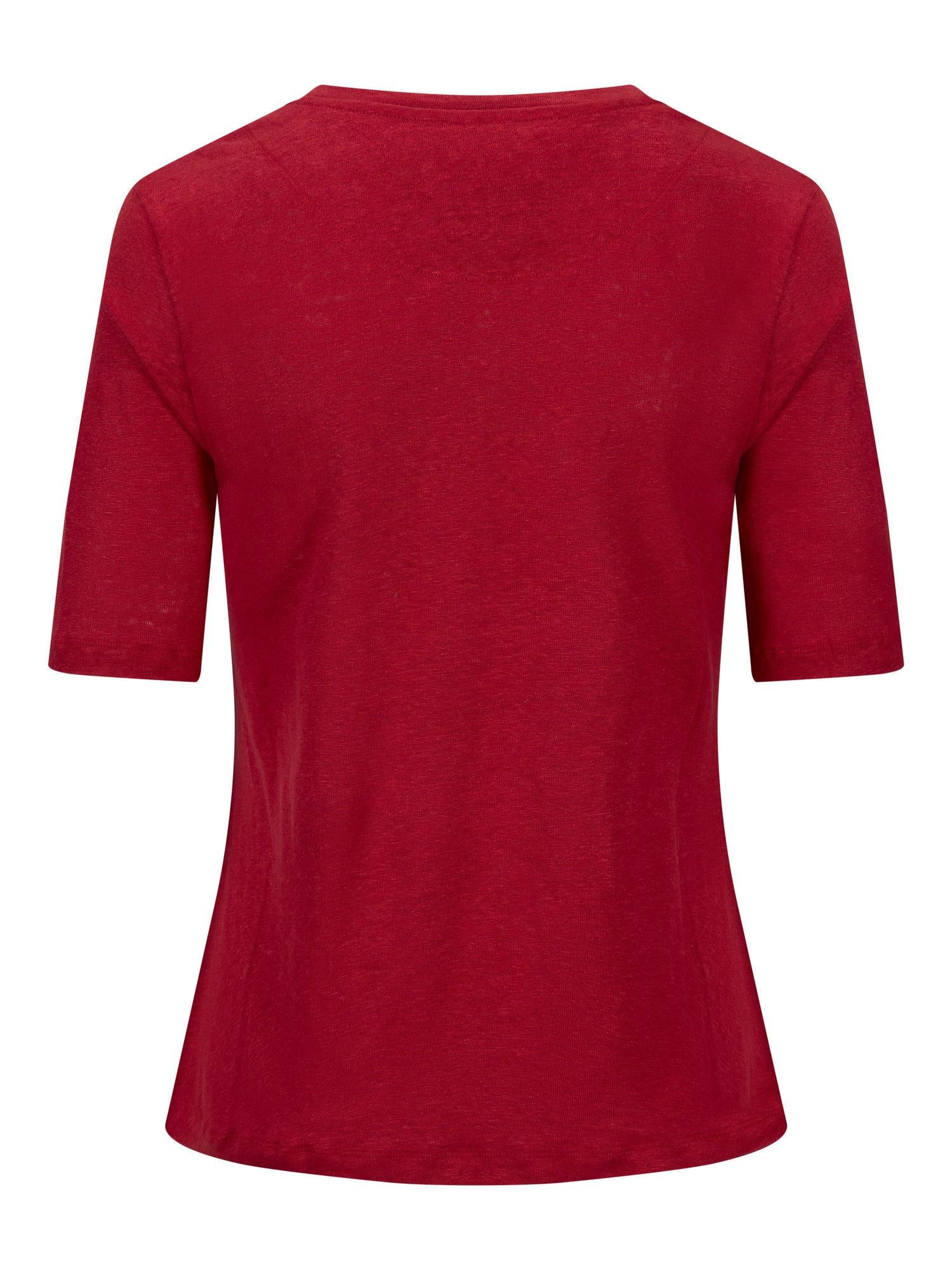 Karina Linen Tee Red