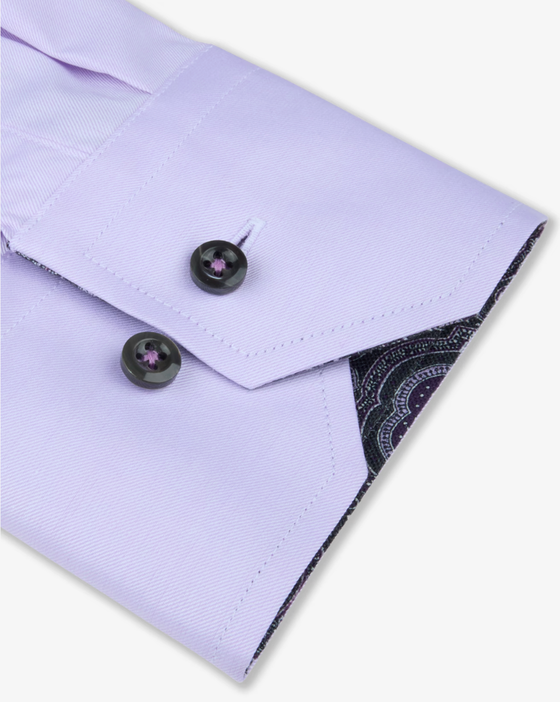 Light purple Twill Regular Shirt With Contrast