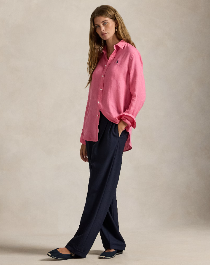 Classic Fit Line Shirt Pink