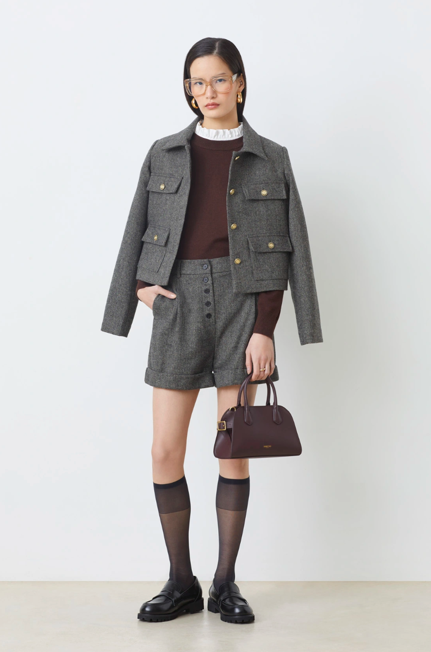 Bilal Woven Shorts Carbone