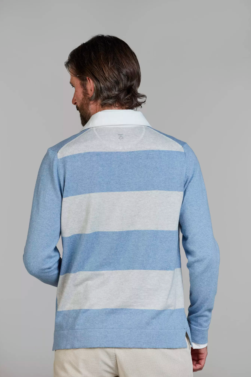 Rugger Style Knit Blue