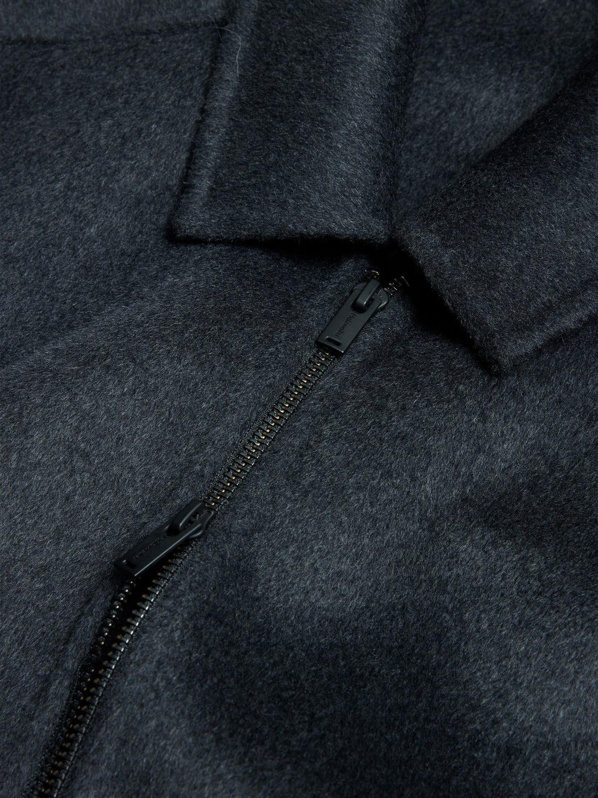 Chive Zip-Up Wool Jacket Dk. Grey