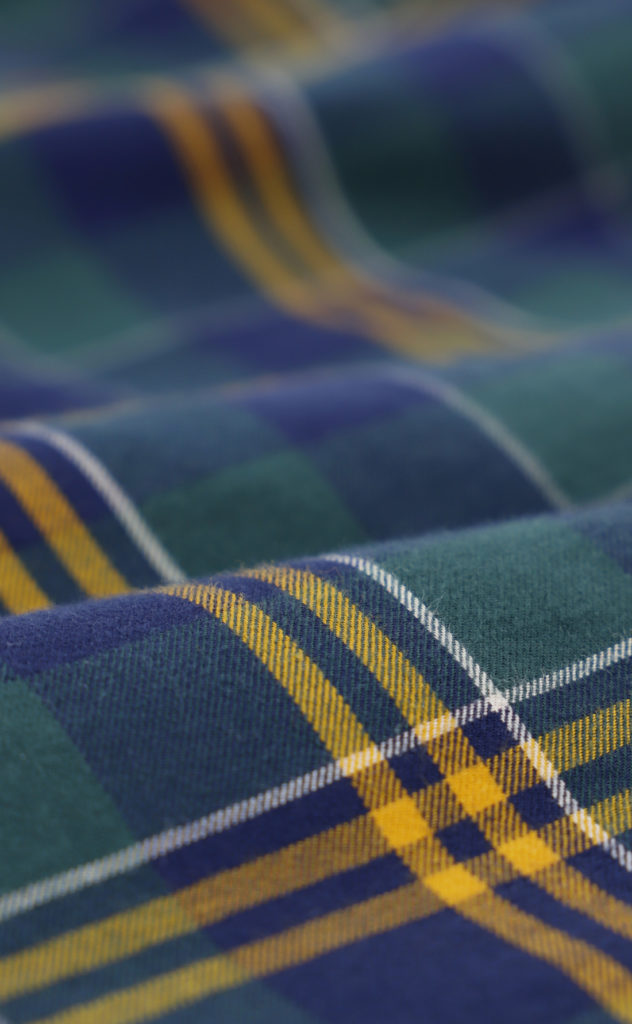 Plaid Flannel Green Navy Yellow Shirt